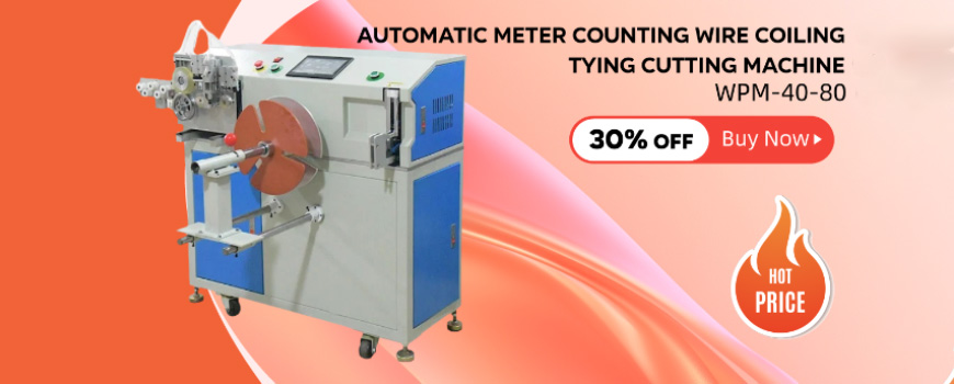 Simplifiez le traitement des fils avec le WPM-40-80 ! Profitez d'un enroulement automatique de câble 4-en-1, d'un comptage précis au mètre, de la coupe et du nouage en une seule étape.