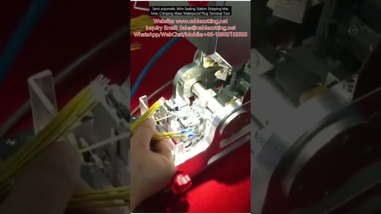 Machine semi-automatique de dénudage et sertissage de bornes étanches - Station de scellement de fils