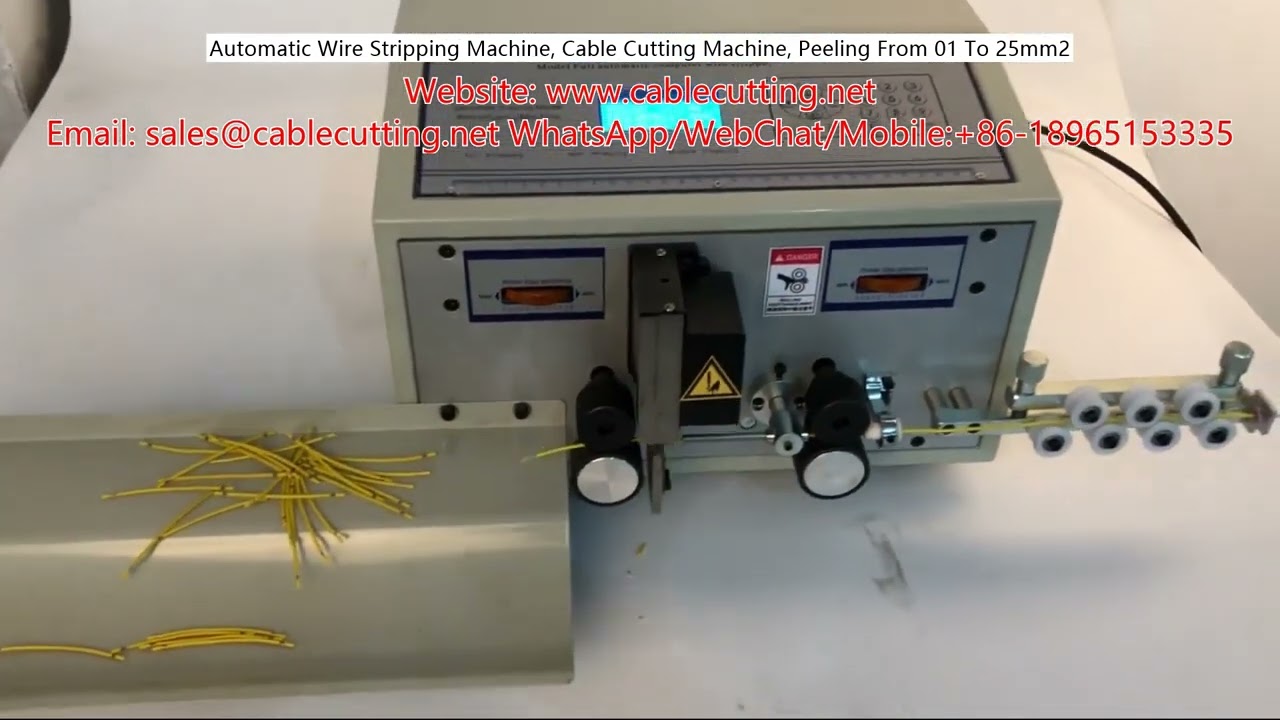 Machine automatique de dénudage et coupe de câbles (0,1 à 25 mm²)