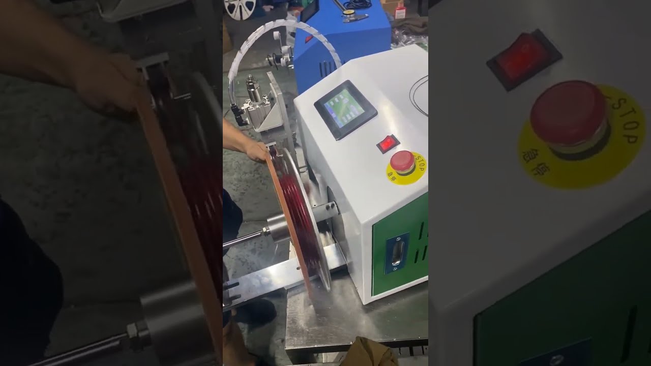 Bobineuse automatique à déplacement transversal pour fil #usine #machine