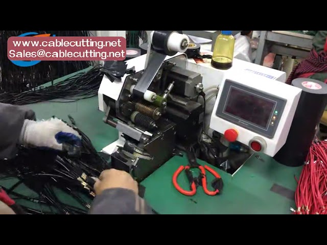 Braided Ropes Tape Wrapping Cutting Machine, for Round Wire Cable Rope Tube