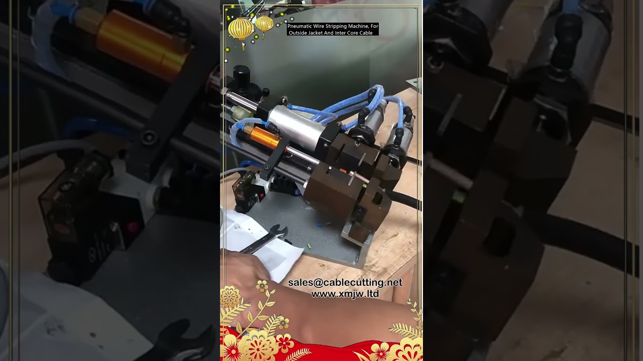 Machine de dénudage pneumatique pour câbles – gaine extérieure et âme intérieure