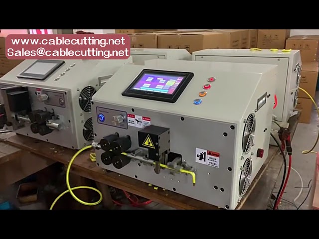 Machine automatique de dénudage et cintrage de fils – écran tactile 7 pouces double tête pour cintrage angulaire