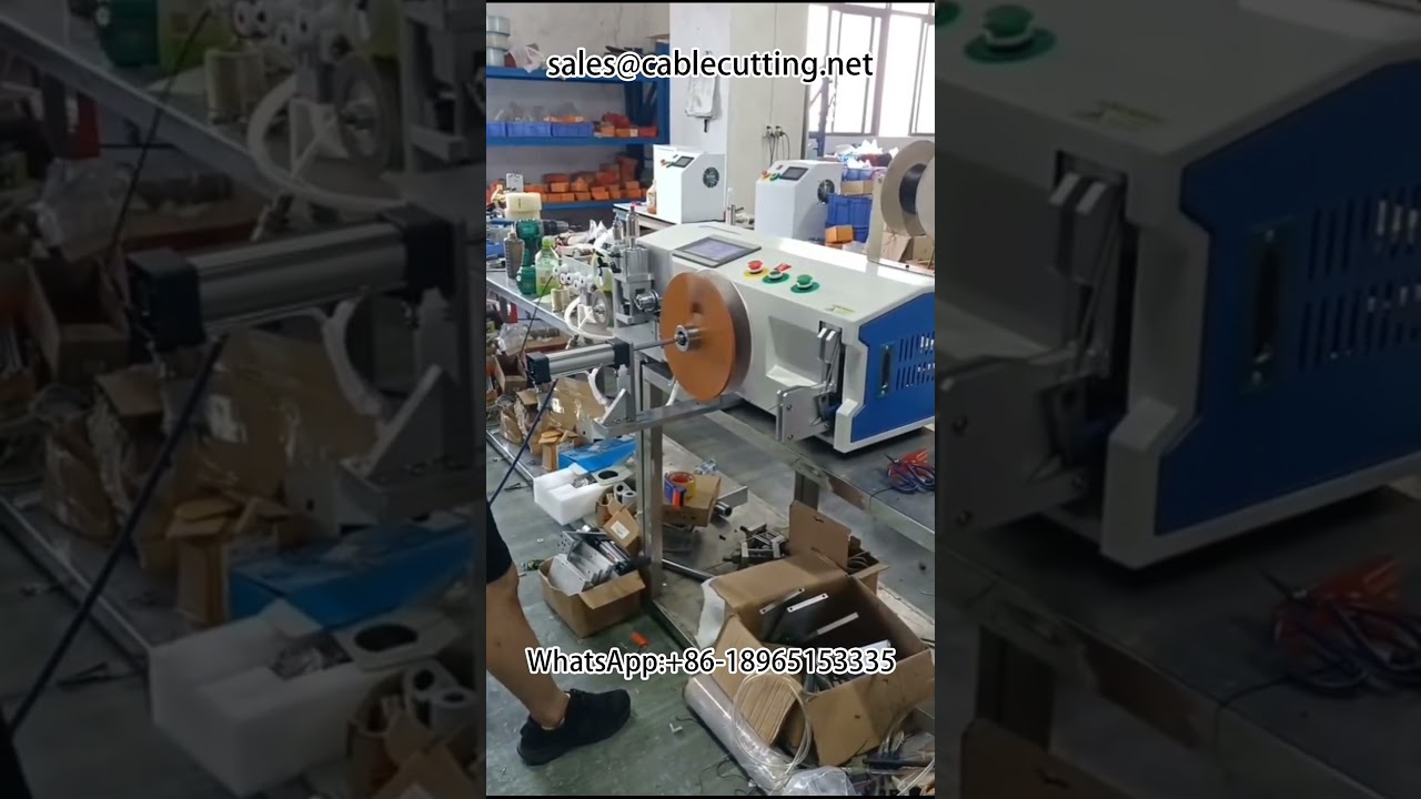 Machine à Bobiner Automatique – Comptage, Coupe, Enroulement et Mise sous Ruban