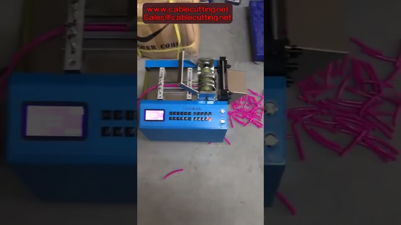 Machine automatique de coupe de gaine thermorétractable et de bande de nickel - Coupe-tube et dénudeur