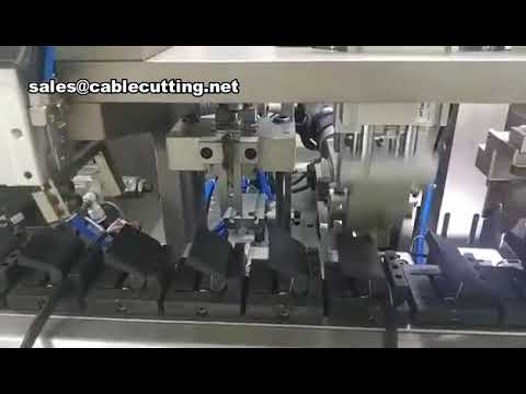 Ligne d'assemblage automatisée pour dénudage, coupe et sertissage de fils
