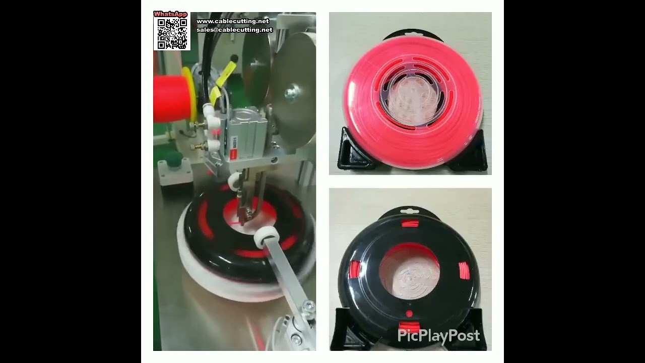 Machine de bobinage sous blister automatique pour fil de coupe-bordures | Emballage industriel