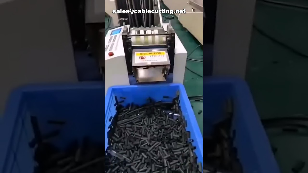 Machine automatique de découpe de tubes thermorétractables en PVC souple pour tuyaux industriels