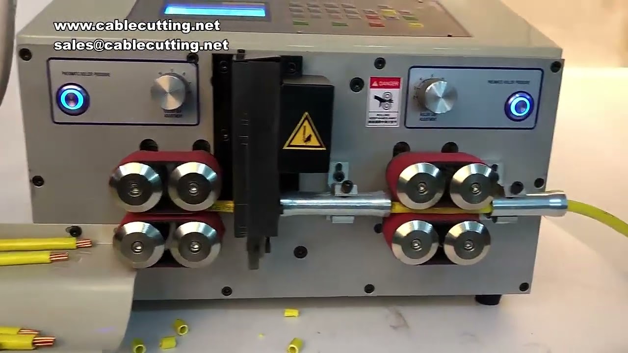 Machine à dénuder et couper les câbles automatique 1000W 8 roues - Contrôle informatique