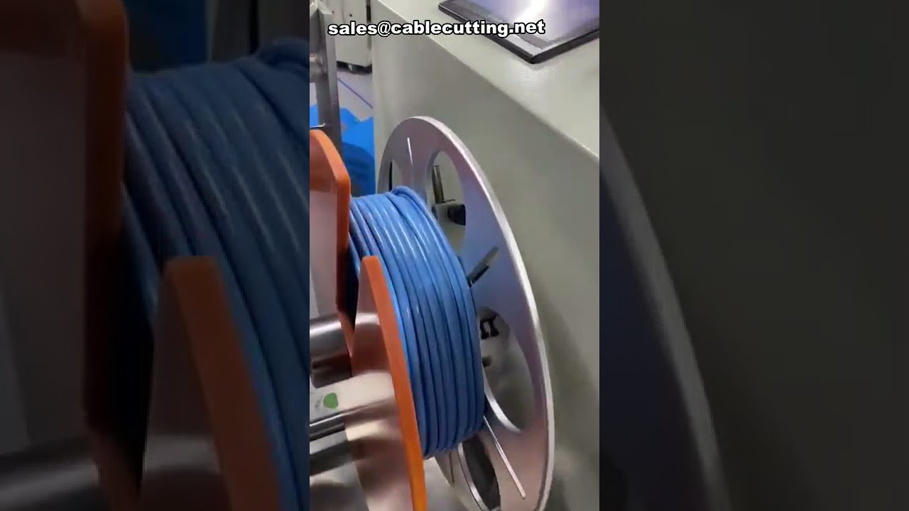 Machine d'enroulement de fil à deux lignes parallèles - Mesure, coupe et bobinage de câbles