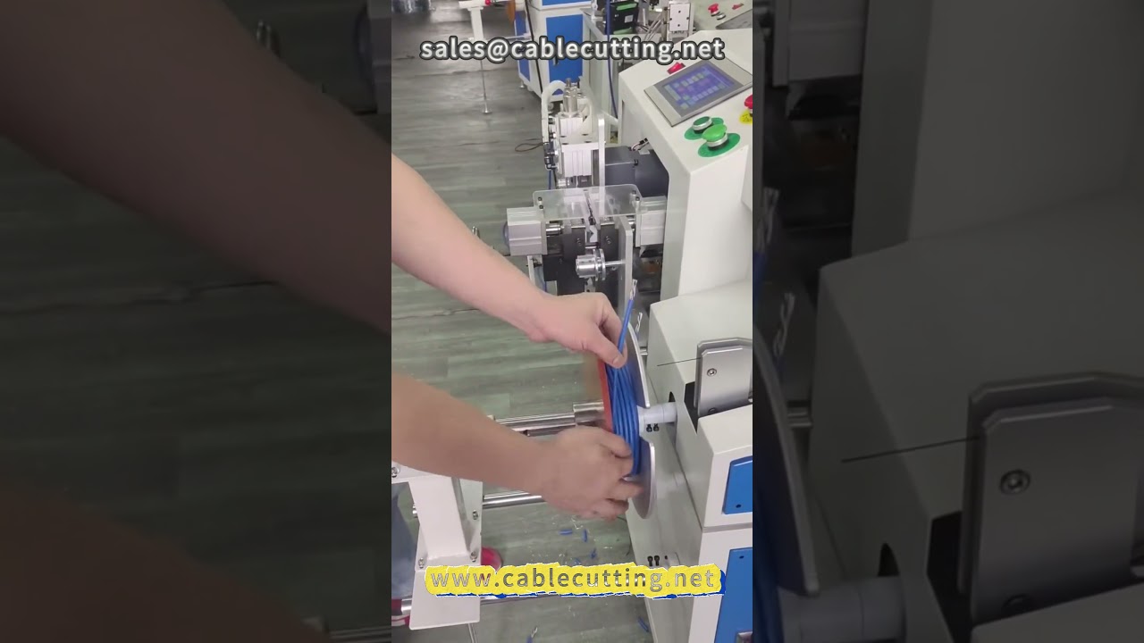 Machine automatique 93 : dénudage, tri par longueur et enroulement | Câble réseau & fil #traitement #gainage