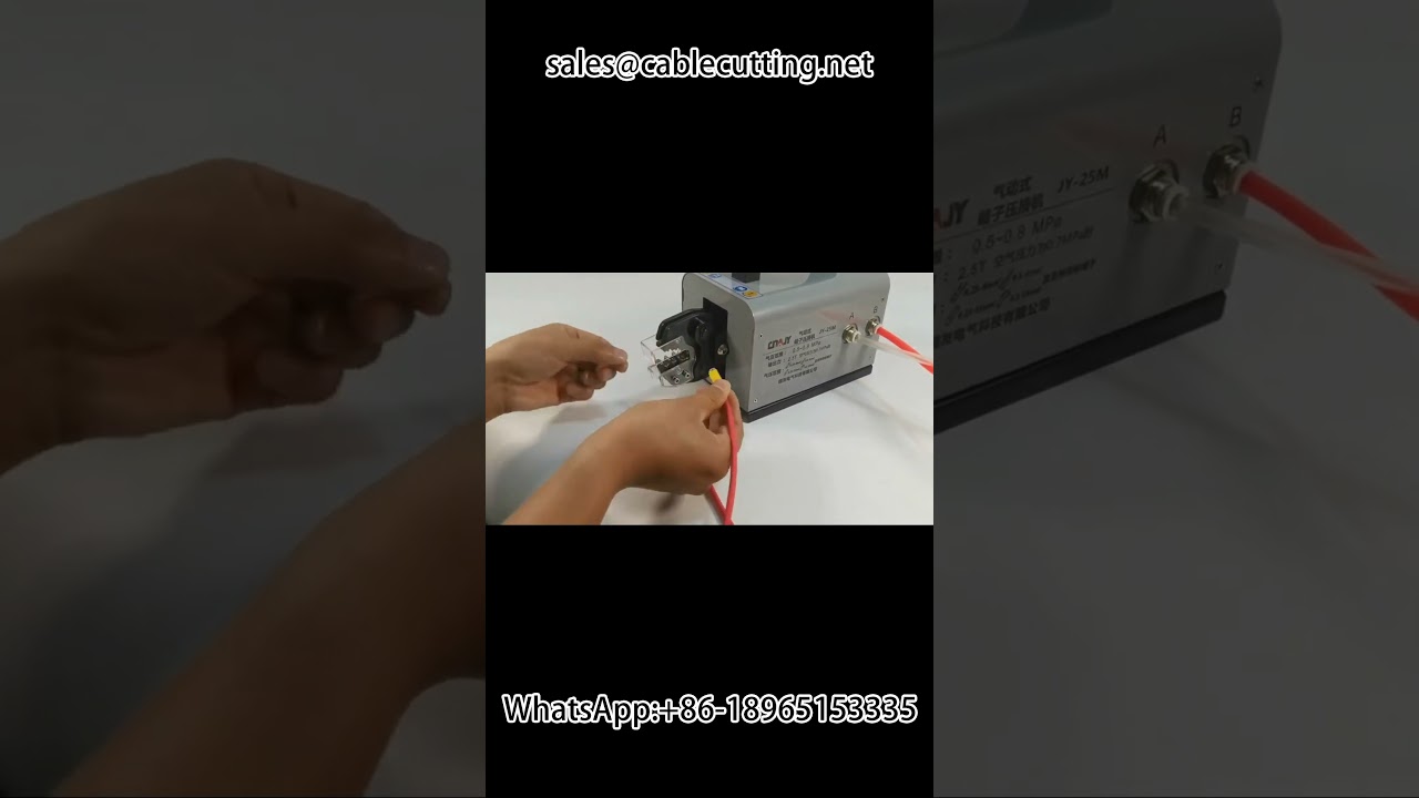 Pince à sertir pneumatique : changez de moule en un clin d'œil pour tous types de bornes