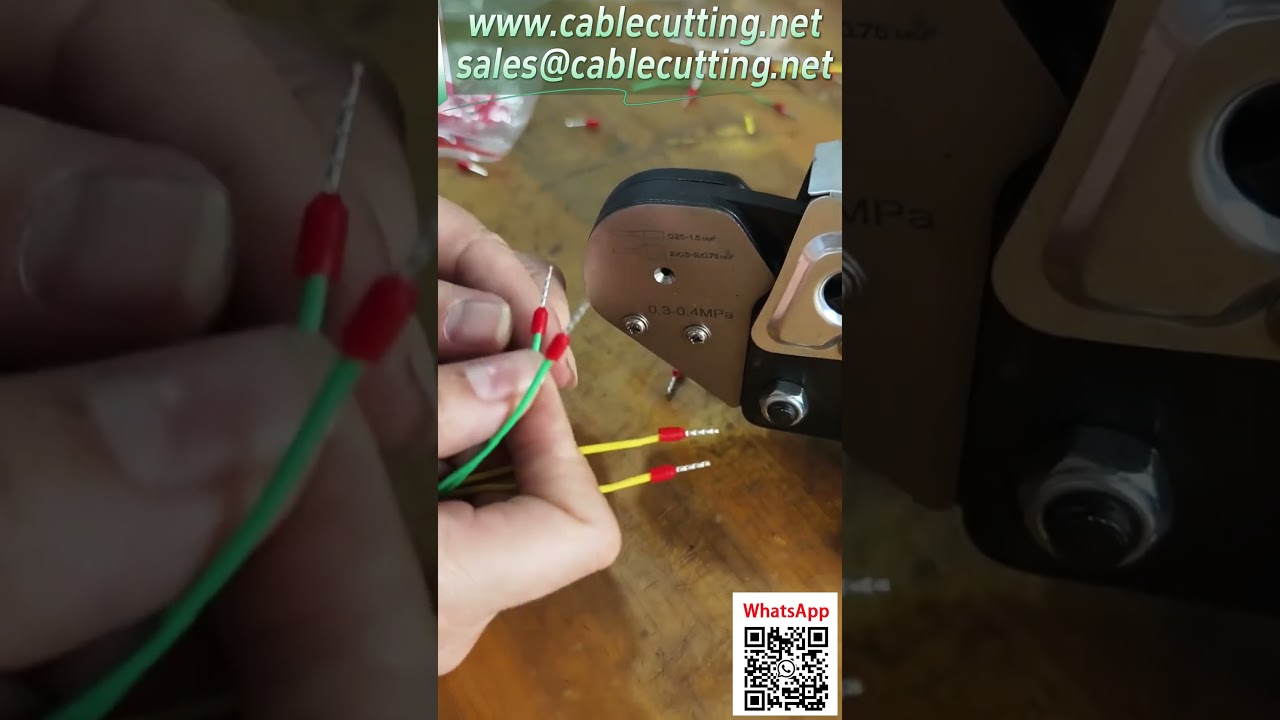 Machine à sertir pneumatique pour bornes tubulaires – Réglable hexagonal et carré avec plaque anti-écrasement #Automatisation
