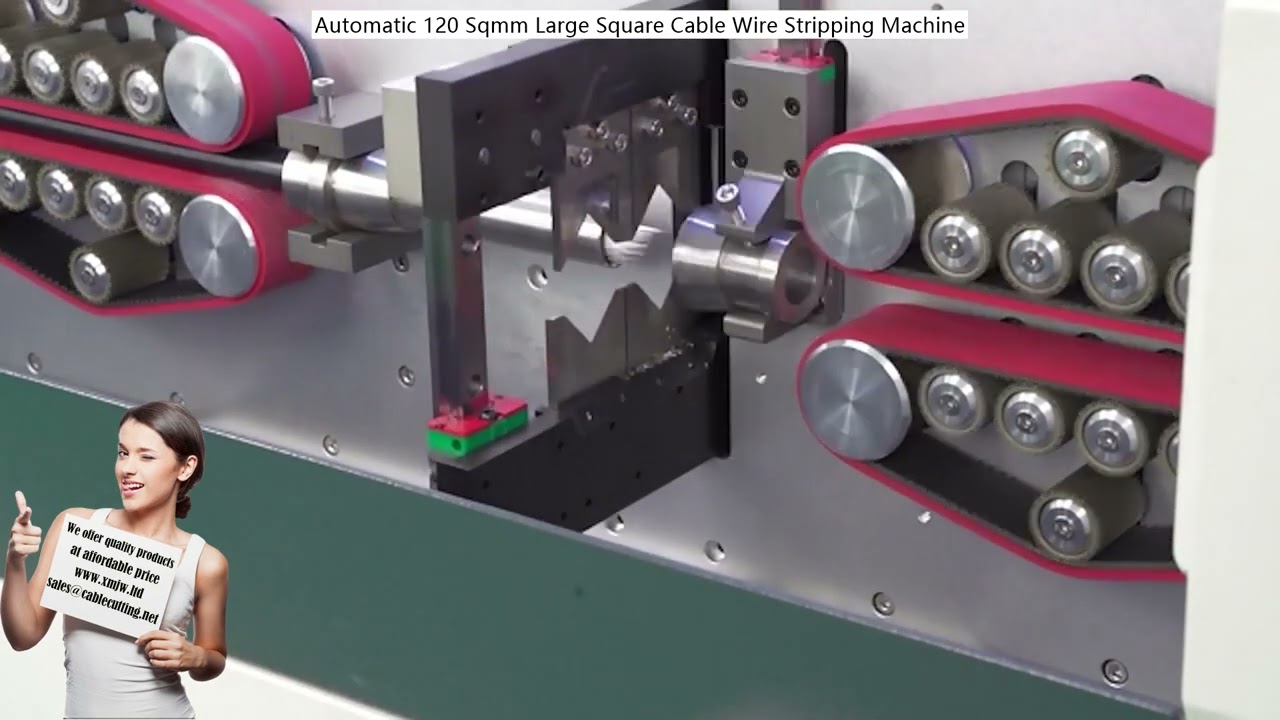 Dénudeuse Automatique de Câbles Carrés 120 mm² - Machine Industrielle de Haute Performance