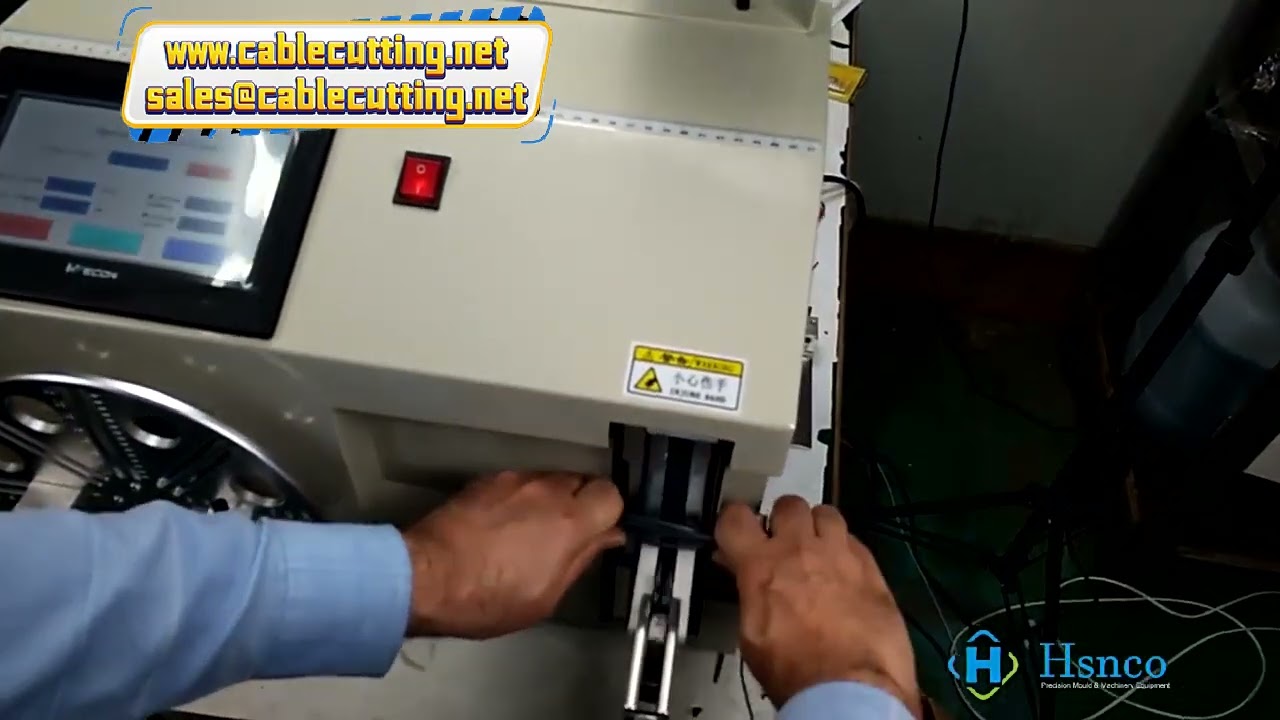 Machine à attacher les câbles semi-automatique avec écran tactile HMI - Bobineuse et torsadeuse