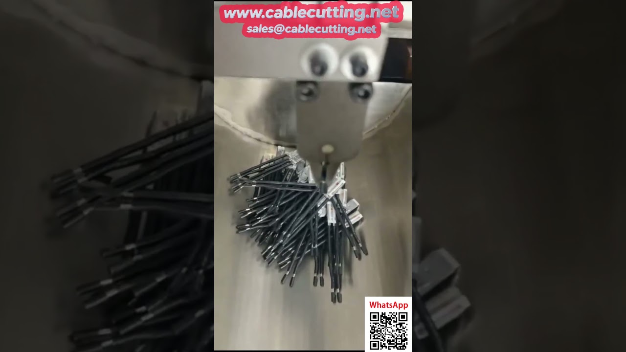 Machine de sertissage automatique pour protection à double fil avec alimentation en continu