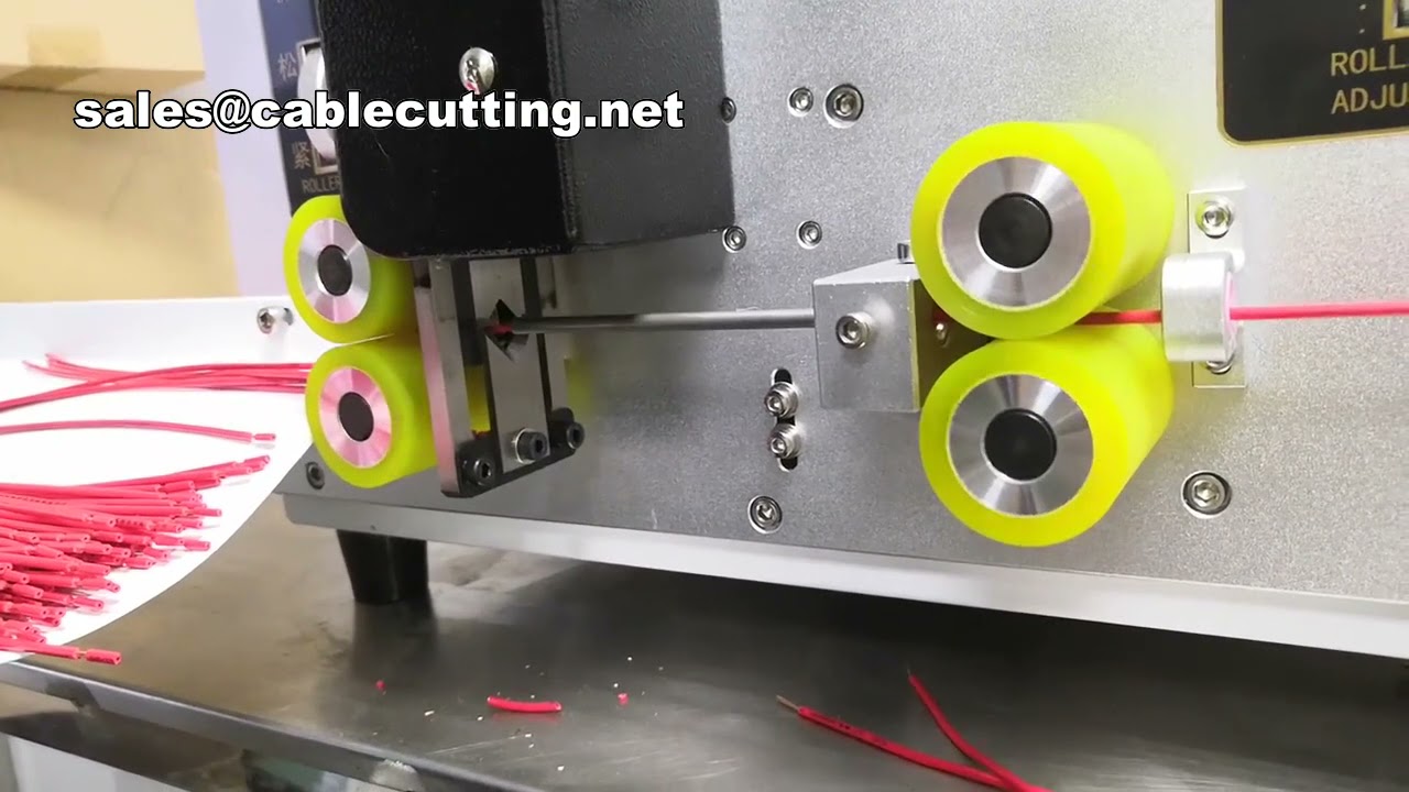 Machine à dénuder les fils avec molettes en acier et caoutchouc | Machine industrielle de coupe et dénudage