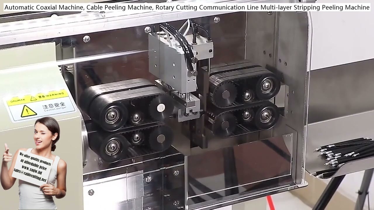 Machine automatique pour câble coaxial, dénudeuse de câble, découpe rotative