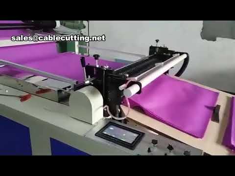 Découpeuse transversale automatique informatisée – Papier kraft, non-tissé, coton perlé et film PVC
