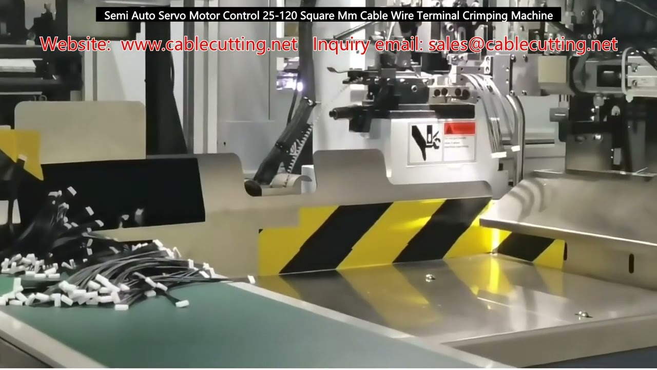 Machine de sertissage semi-automatique à servo-moteur pour câbles 25-120 mm² - Sertissage précis des terminaux