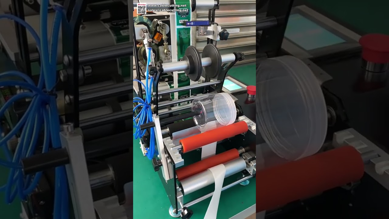 Machine d'étiquetage semi-automatique pour bouteilles rondes avec codeur de date | Applicateur d'étiquettes de table