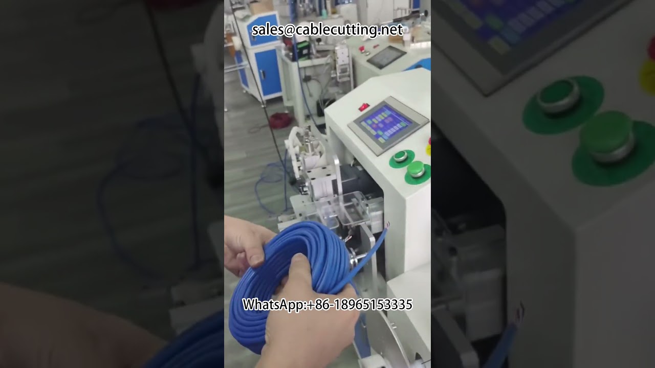 Automatic front and rear end stripping, metre counting and sorting winding and tying of wire, all in