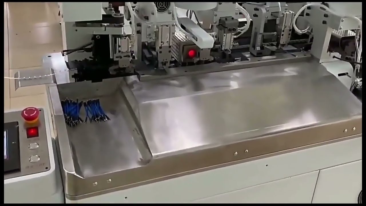 Machine à sertir automatique double tête pour tubes thermorétractables à sec avec détection automatique