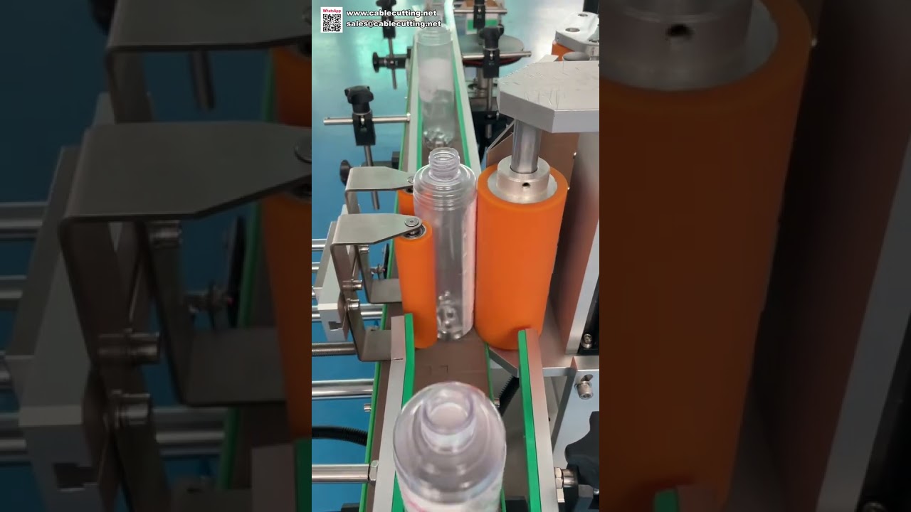 Machine d'étiquetage automatique pour bouteilles rondes - Applicateur d'autocollants haute technologie