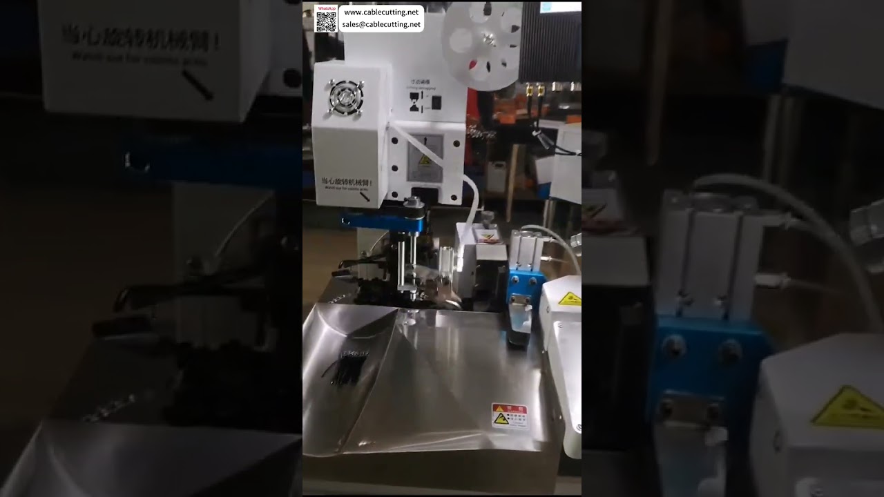 Machine à sertir automatique à double tête avec moniteur de pression CFM pour faisceaux de câbles de qualité