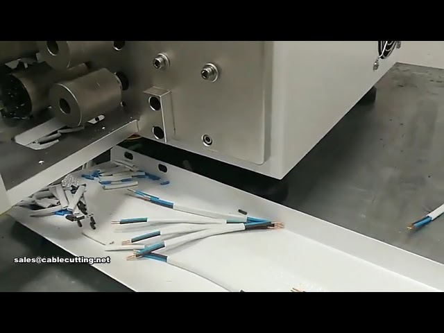 Machine automatique de coupe, dénudage et torsadage de fils