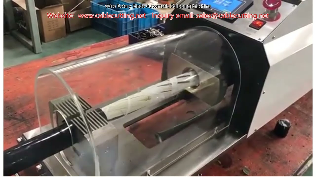 Dénudeuse automatique à lame rotative – coupe précise des câbles