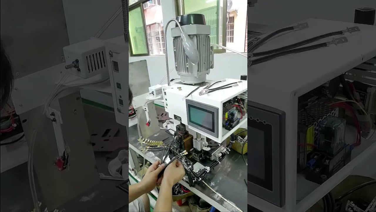 Machine à sertir les bornes en bande continue horizontale 3T #machine #dénudeuse #usine #outillage