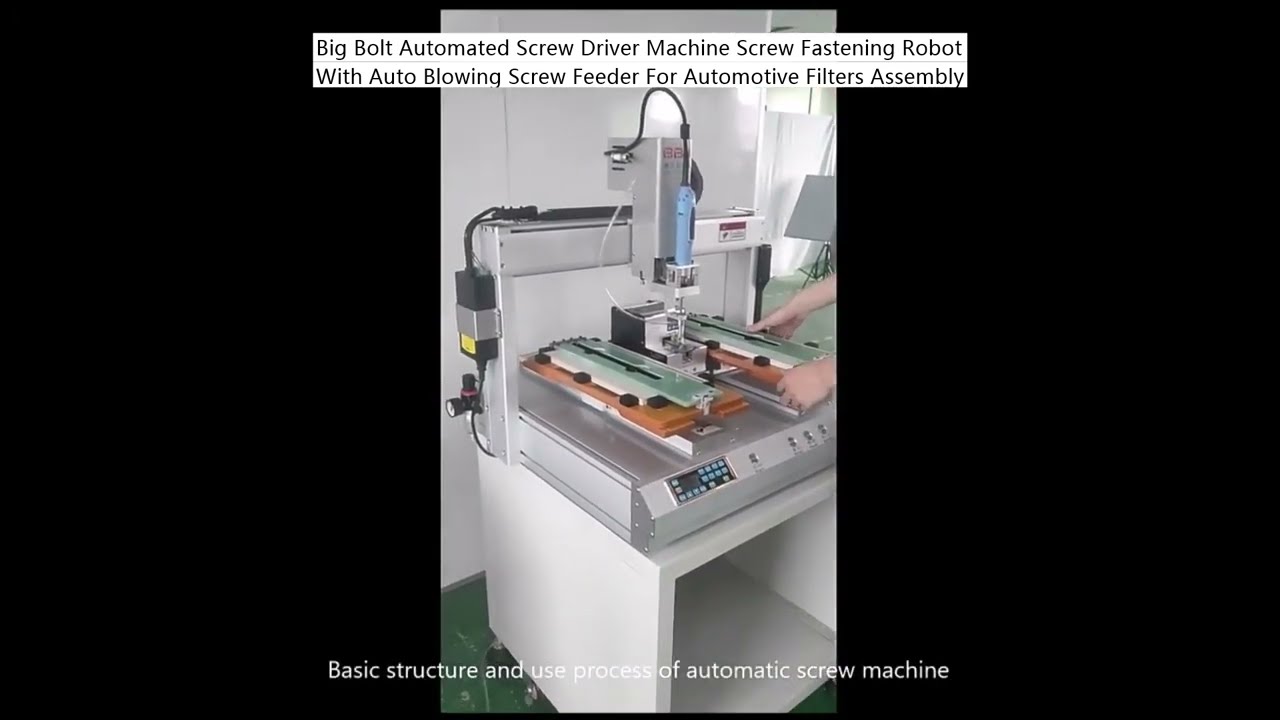 Robot de vissage automatisé Big Bolt : visseuse industrielle avec alimentateur à soufflage automatique