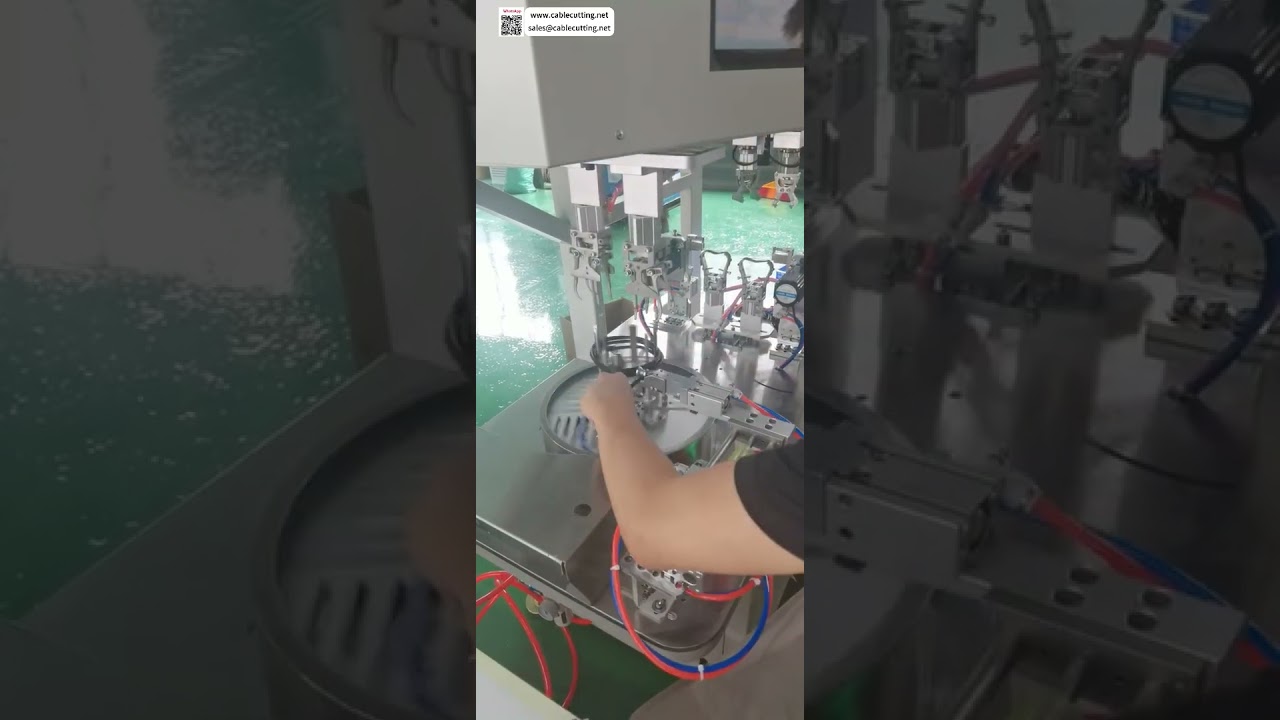 Machine automatique de ligature de câble HDMI - Double attache circulaire à haute vitesse pour débogage en usine
