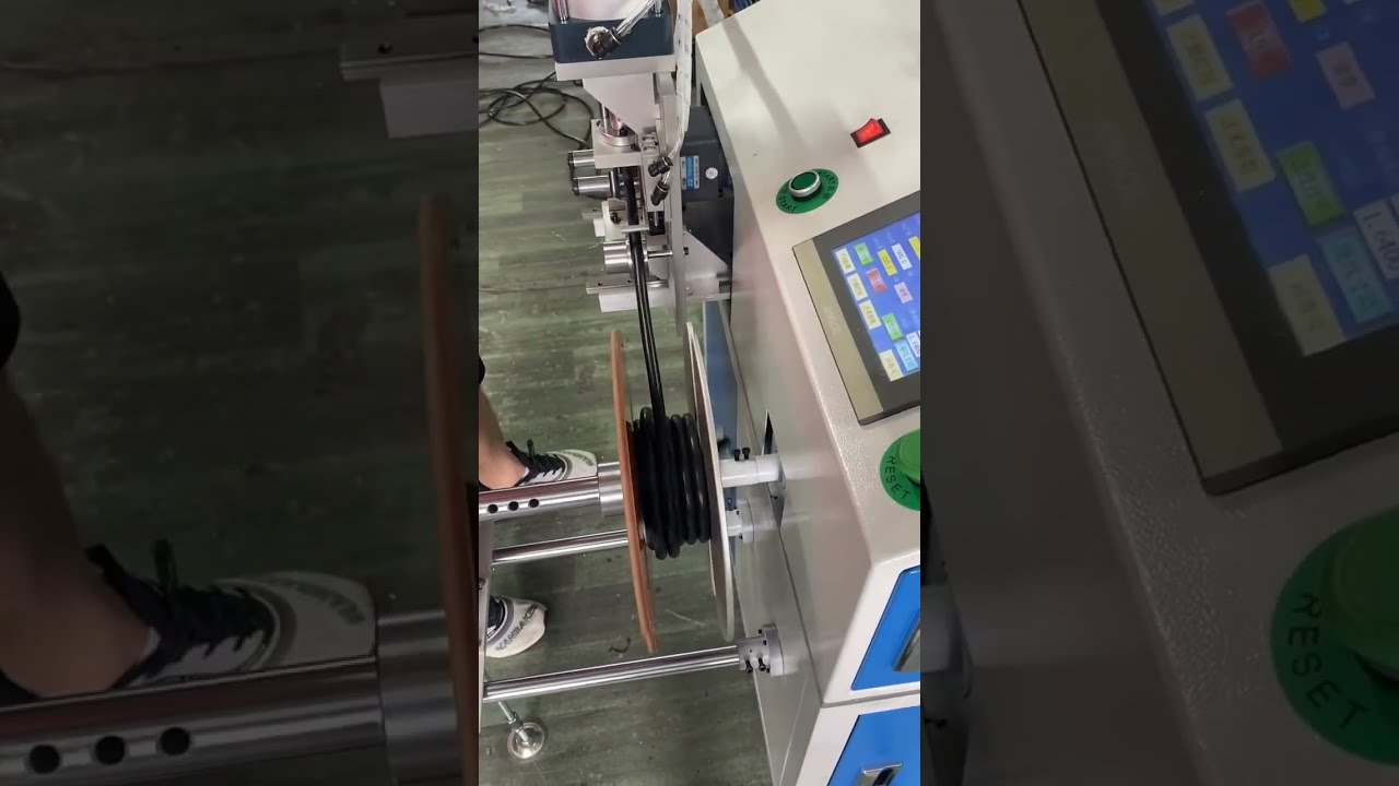 Machine au sol de comptage, déplacement, coupe, bobinage et enroulage automatique pour fils de 1mm