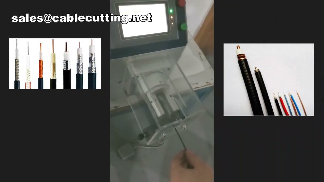 Machine à dénuder et couper les câbles coaxiaux - Dénudeuse électrique automatique