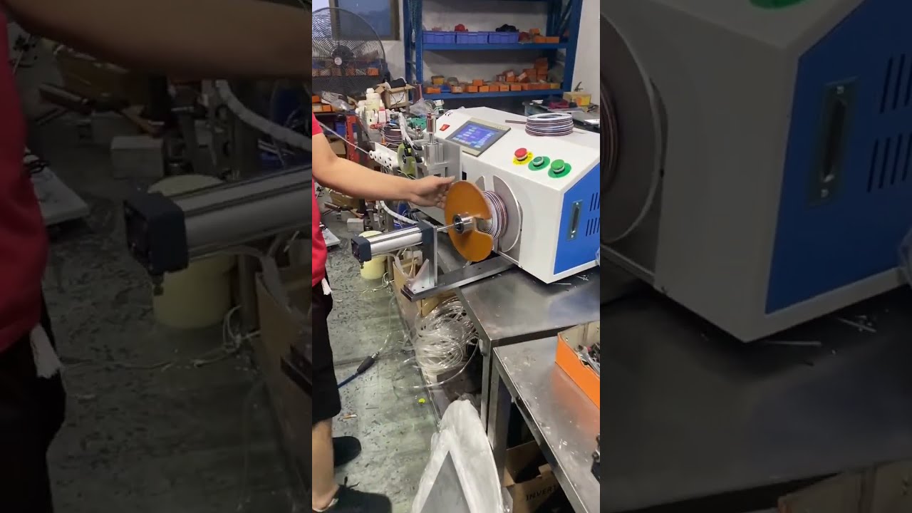 Machine automatique de comptage, tri, coupe, bobinage et enroulage de câbles jumelés | Haute précision
