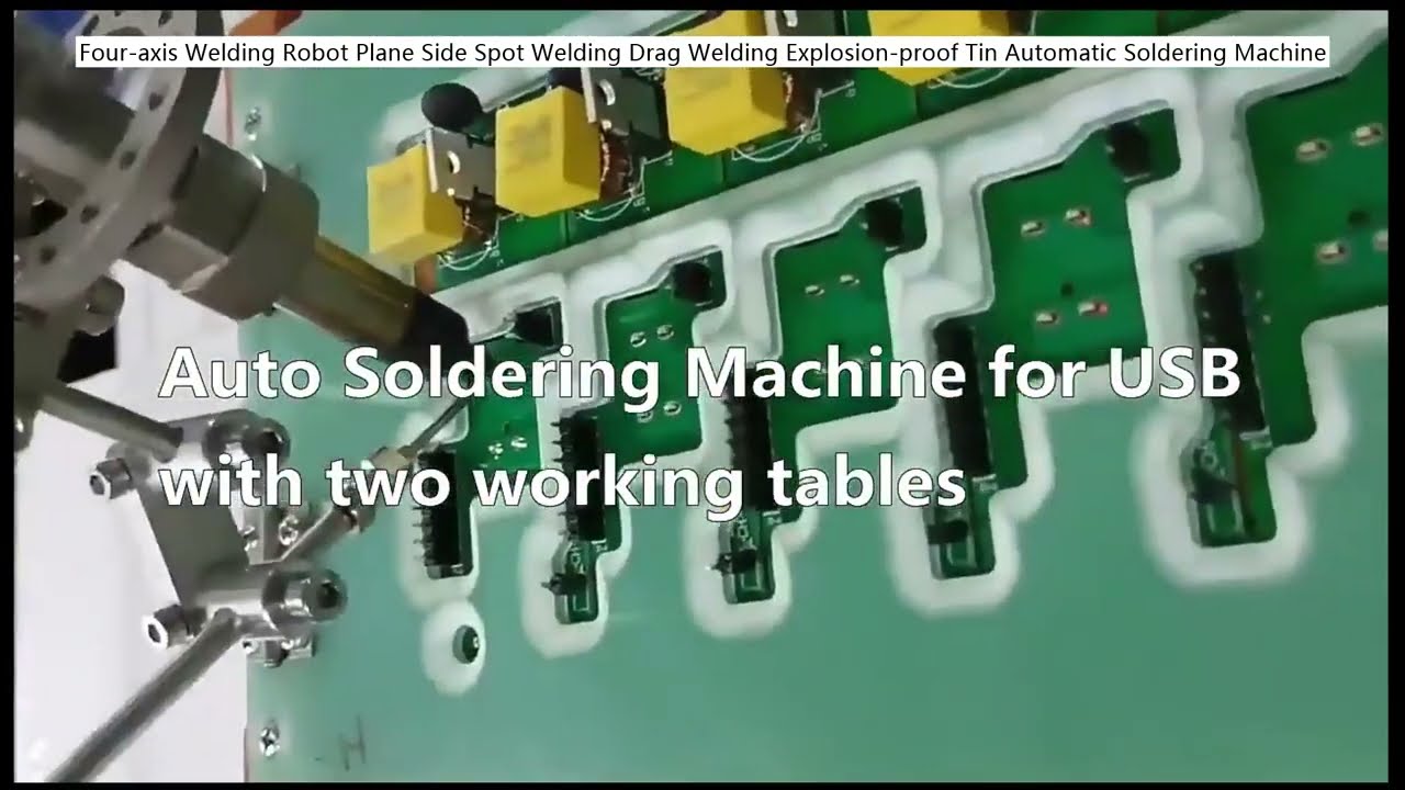 Robot de soudage 4 axes : soudage par points, par traînée et brasage à l'étain antidéflagrant automatique