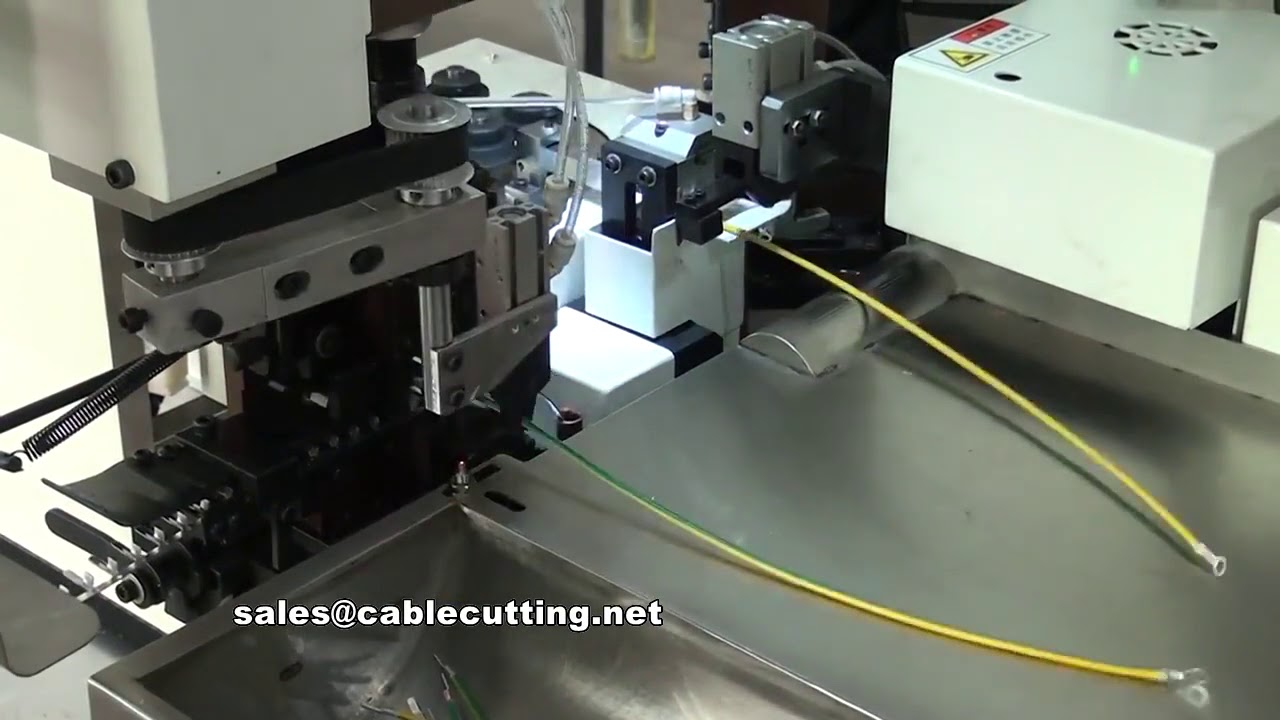 Machine de dénudage et de sertissage automatique de fils à double tête - 2 extrémités simultanément