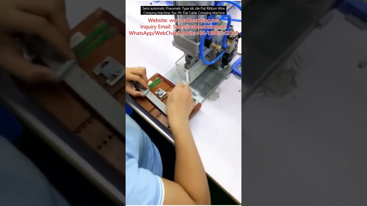 Semi automatic Pneumatic Type Idc ide Flat Ribbon Wire Crimping Machine, Fpc Ffc Flat Cable Crimping