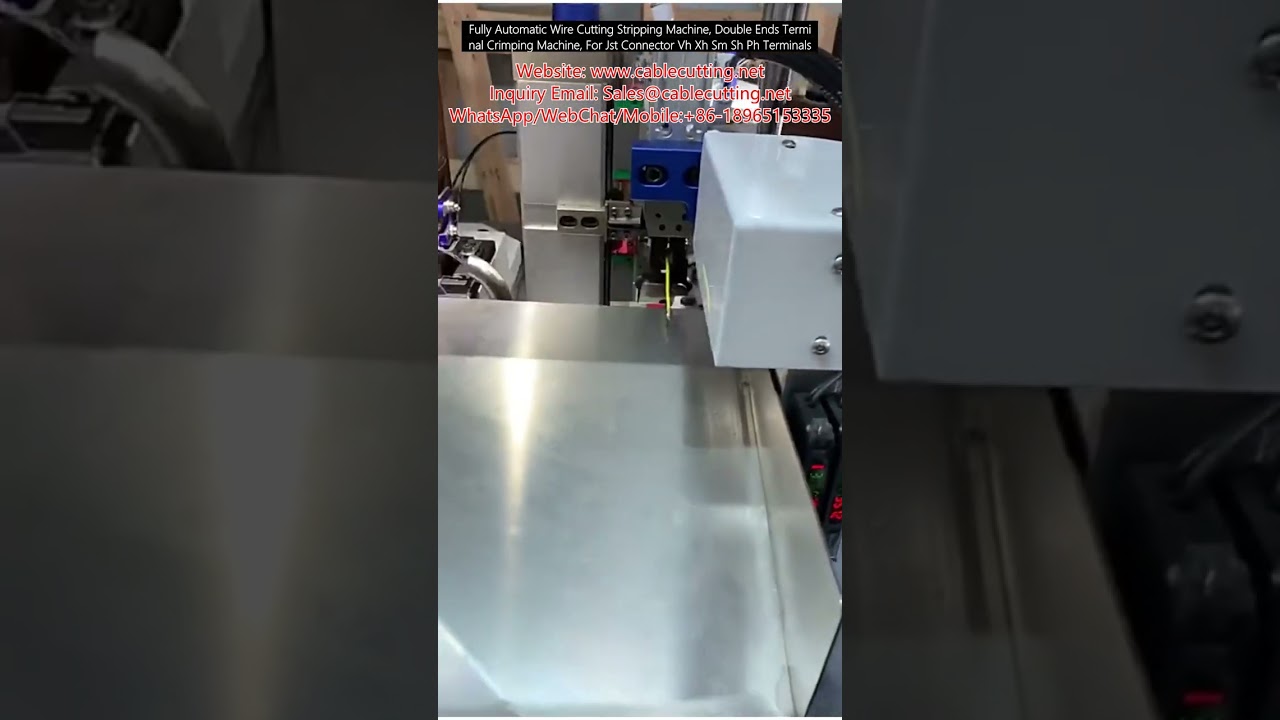 Machine de coupe et dénudage de fil entièrement automatique – Sertissage double extrémité pour connecteurs JST