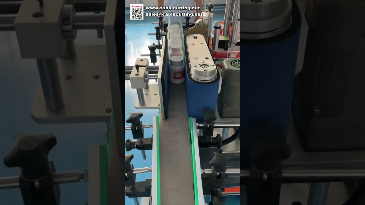 Machine d'étiquetage automatique robuste et simple pour bouteilles rondes – Applicateur d'étiquettes durable pour usine