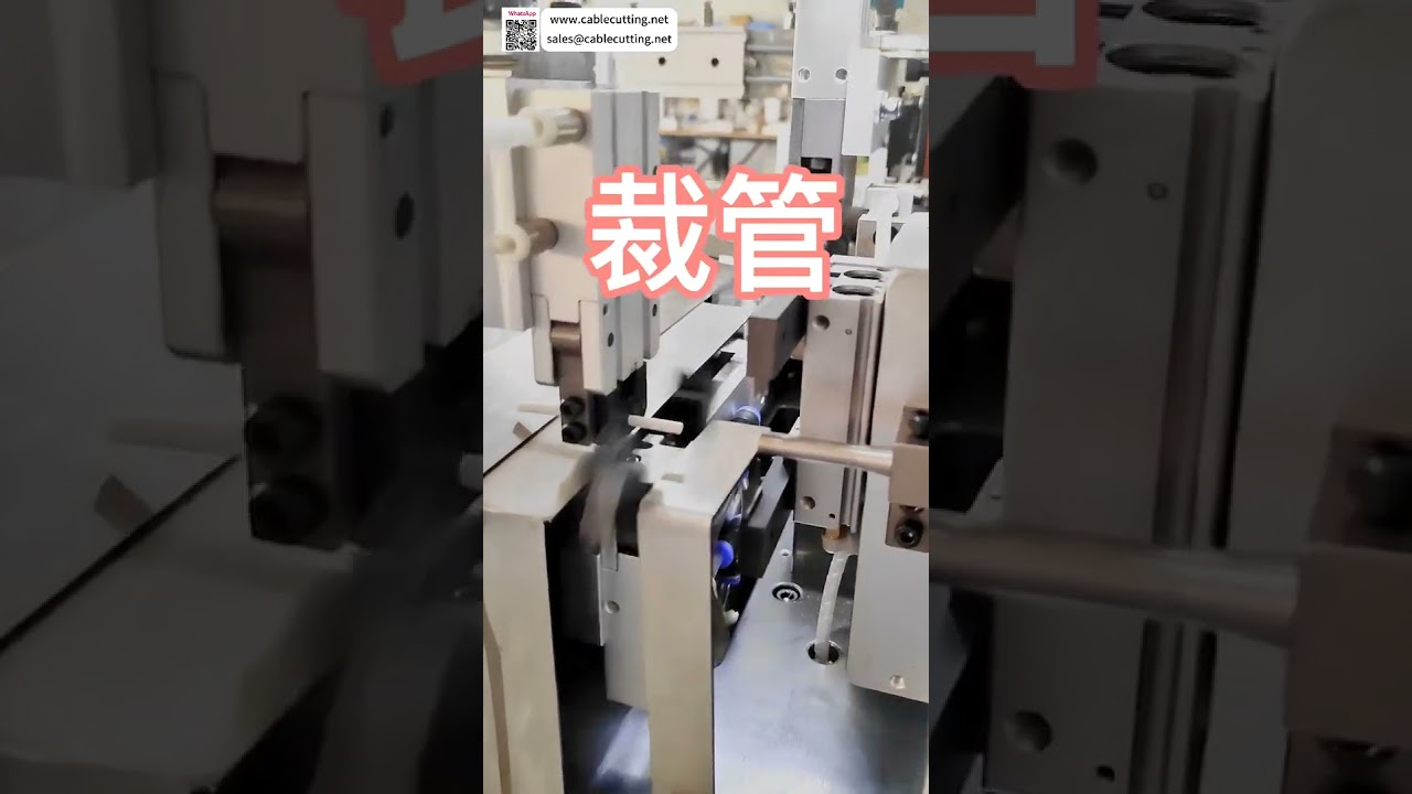Machine automatique de sertissage d'électrode PTC et d'insertion de tube auto-extinguible