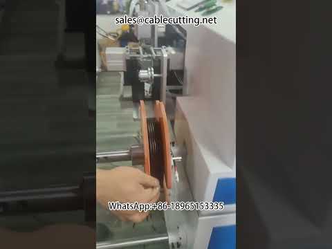 Machine automatique de comptage de mètres, coupe de rangées, dénudage et enroulage de câbles