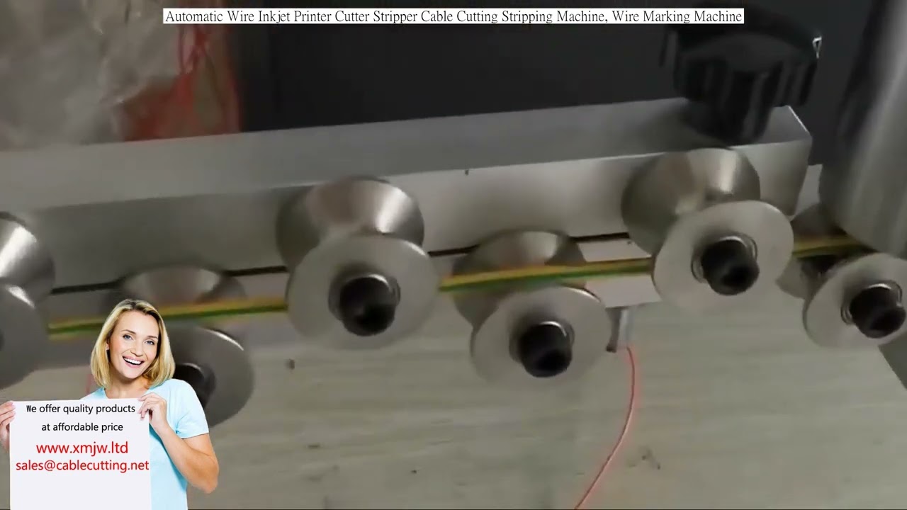 Imprimante à jet d'encre automatique pour fil - Machine de coupe et dénudage de câble, marqueur de fil industriel