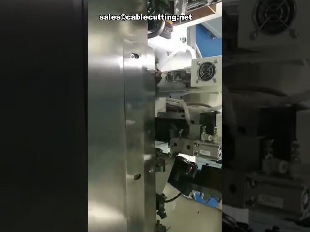 Machine à dénuder et sertir automatique 3 extrémités 2 fils - Découpe, dénudage et sertissage combinés