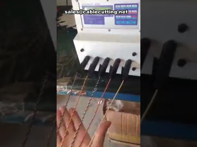 Machine à toronner à pinces avec cinq mandrins : torsadage et liage de fils
