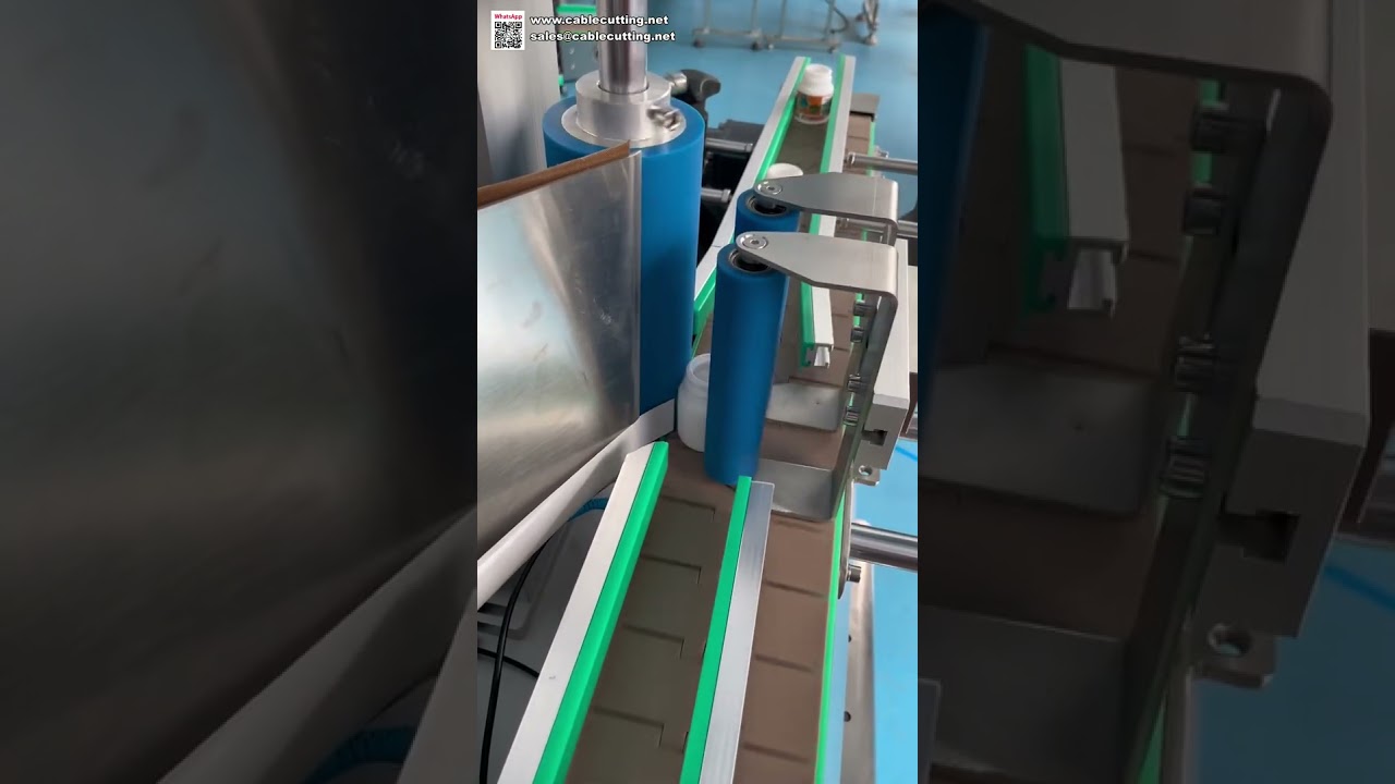 Machine d'étiquetage professionnelle pour bouteilles rondes - Applicateur automatique d'étiquettes pour pots et conteneurs