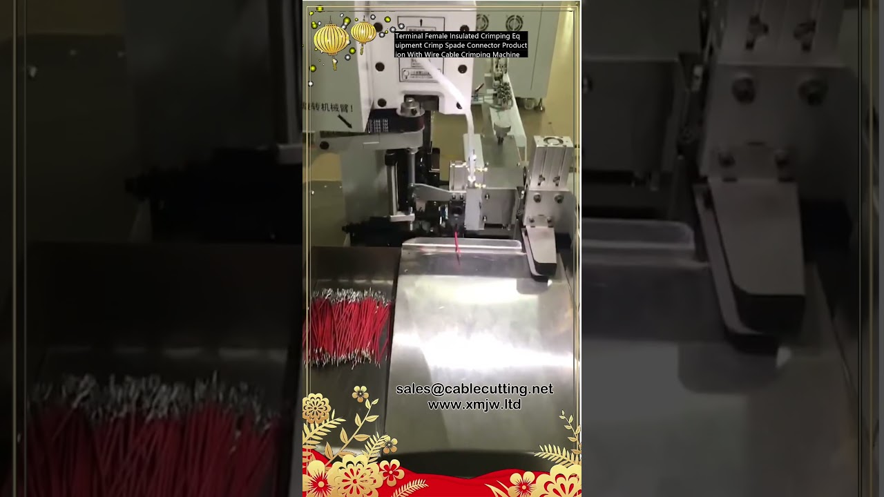 Production automatisée de cosses à lame isolées femelles – Machine de sertissage fil/câble