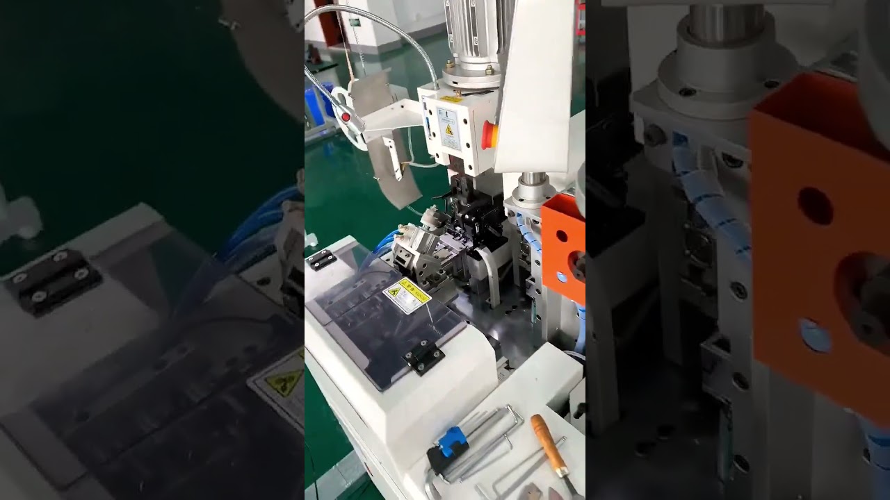 Machine à sertir automatique double tête : démonstration réelle en usine #machine #automatisation